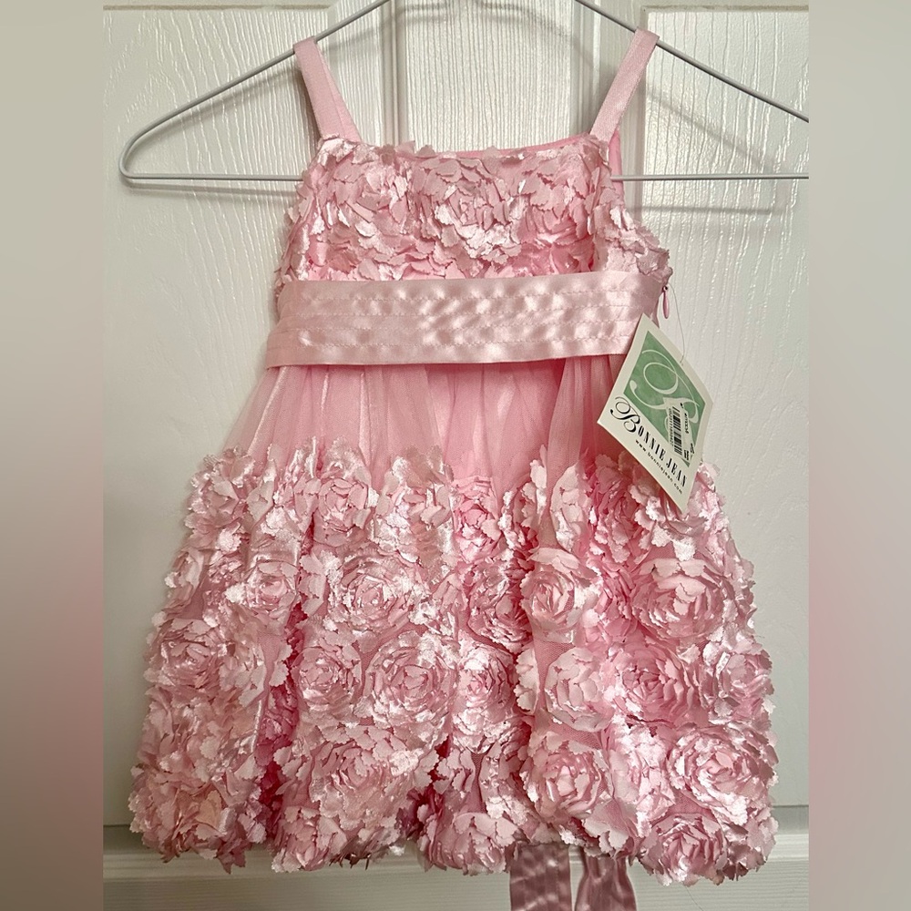 NWT Bonnie Jean Girl’s 2/2T Pink Special Occasion Dress $69 Gorgeous!